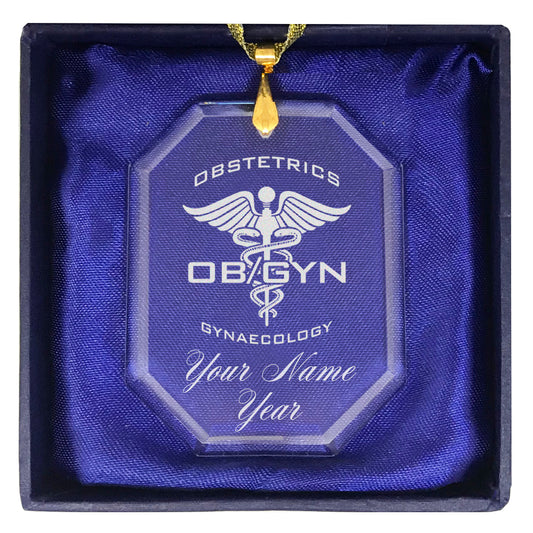 LaserGram Christmas Ornament, OBGYN Obstetrics and Gynaecology, Personalized Engraving Included (Rectangle Shape)