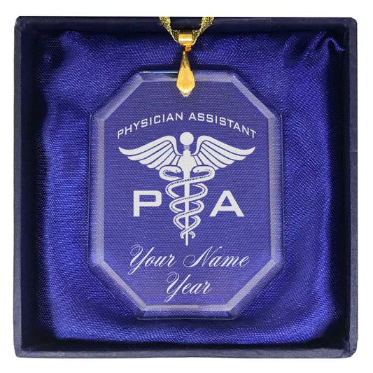 LaserGram Christmas Ornament, PA Physician Assistant, Personalized Engraving Included (Rectangle Shape)