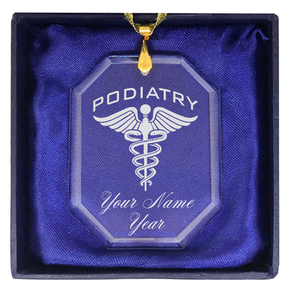 LaserGram Christmas Ornament, Podiatry, Personalized Engraving Included (Rectangle Shape)