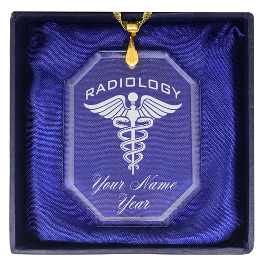 LaserGram Christmas Ornament, Radiology, Personalized Engraving Included (Rectangle Shape)