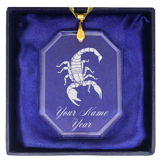 LaserGram Christmas Ornament, Scorpion, Personalized Engraving Included (Rectangle Shape)