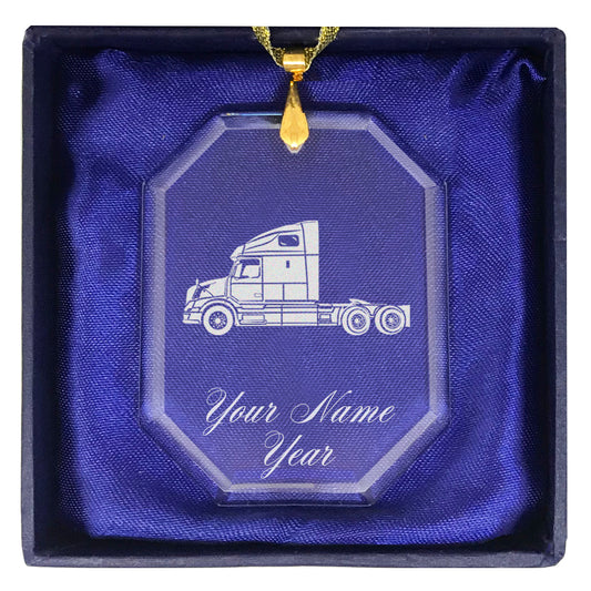 LaserGram Christmas Ornament, Truck Cab, Personalized Engraving Included (Rectangle Shape)