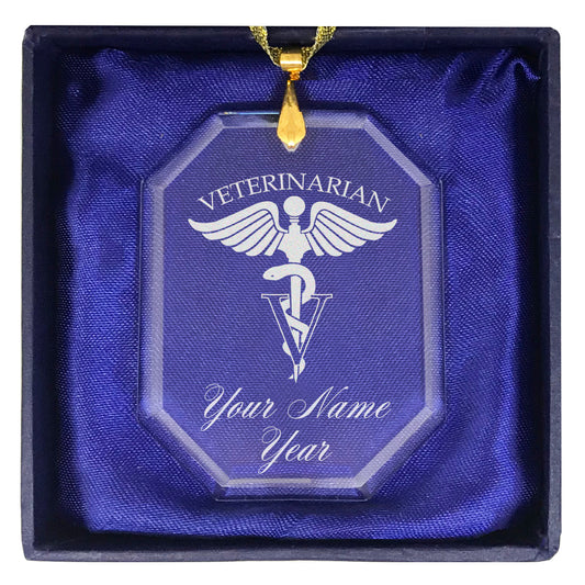 LaserGram Christmas Ornament, Veterinarian, Personalized Engraving Included (Rectangle Shape)