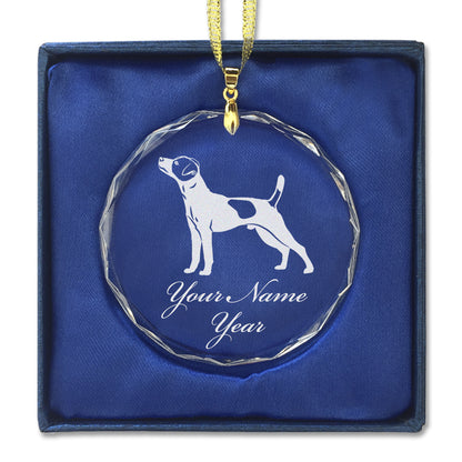 LaserGram Christmas Ornament, Jack Russell Terrier Dog, Personalized Engraving Included (Round Shape)