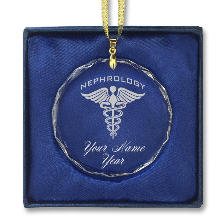 LaserGram Christmas Ornament, Nephrology, Personalized Engraving Included (Round Shape)