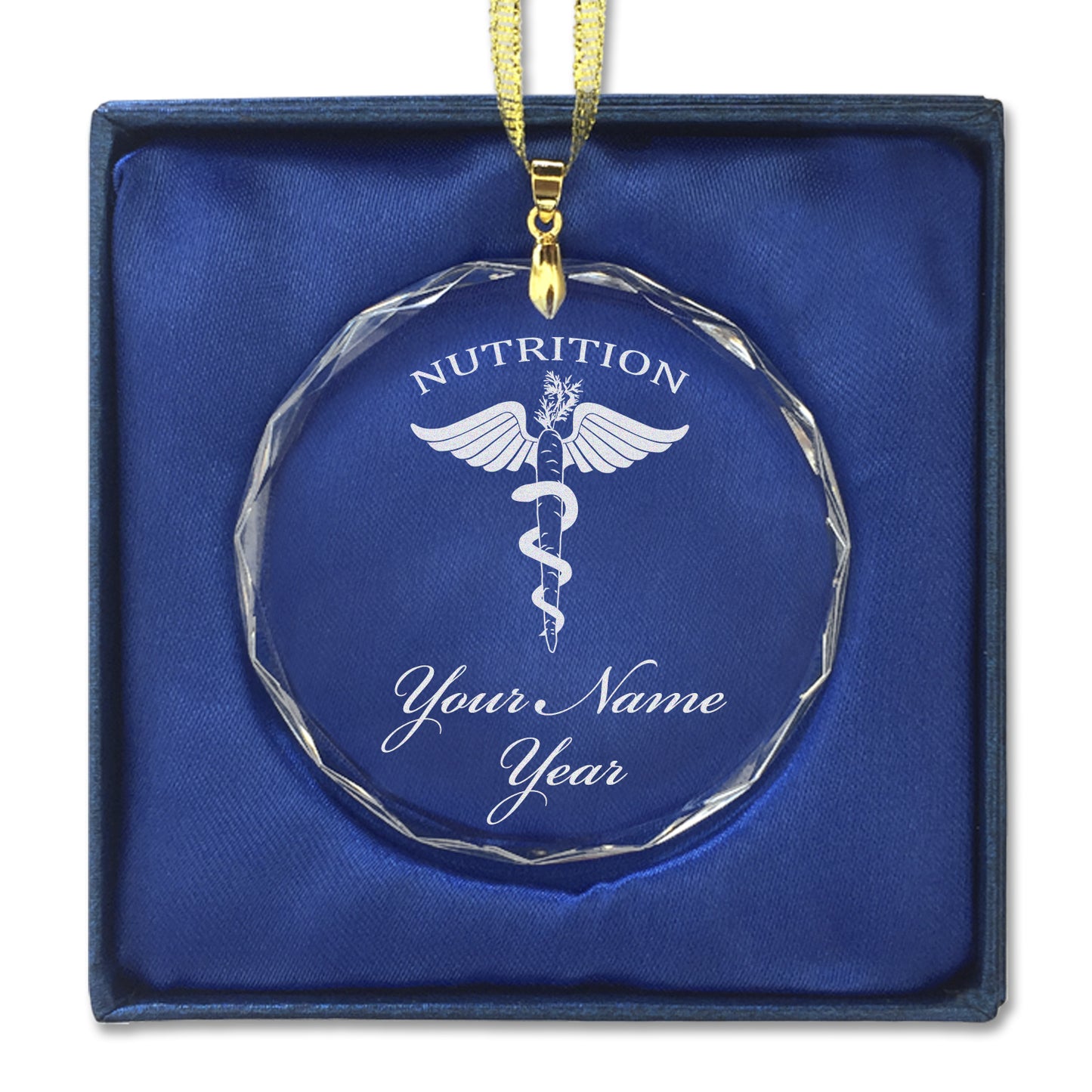 LaserGram Christmas Ornament, Nutritionist, Personalized Engraving Included (Round Shape)