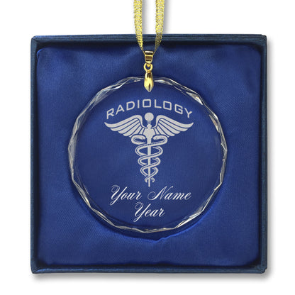 LaserGram Christmas Ornament, Radiology, Personalized Engraving Included (Round Shape)