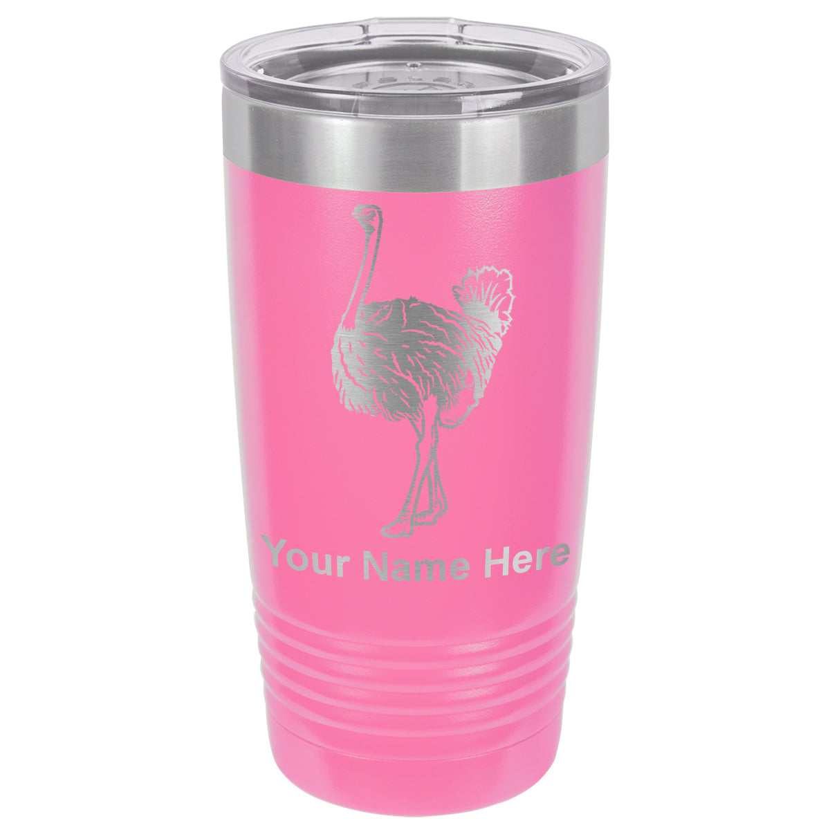 20oz Vacuum Insulated Tumbler Mug, Ostrich, Personalized Engraving Included