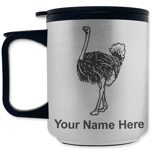 Coffee Travel Mug, Ostrich, Personalized Engraving Included