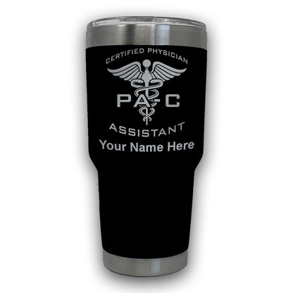 LaserGram 30oz Tumbler Mug, PA-C Certified Physician Assistant, Personalized Engraving Included