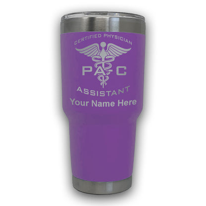 LaserGram 30oz Tumbler Mug, PA-C Certified Physician Assistant, Personalized Engraving Included