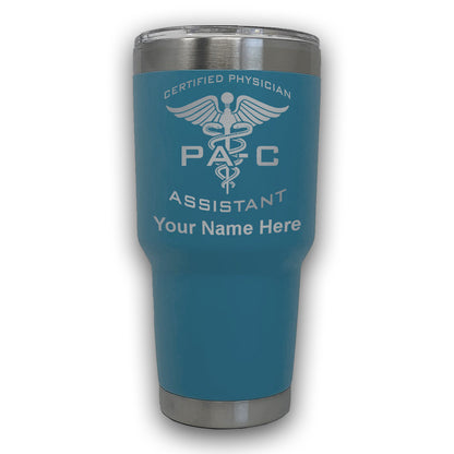 LaserGram 30oz Tumbler Mug, PA-C Certified Physician Assistant, Personalized Engraving Included