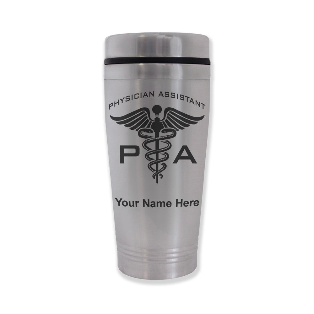 Commuter Travel Mug, PA Physician Assistant, Personalized Engraving Included