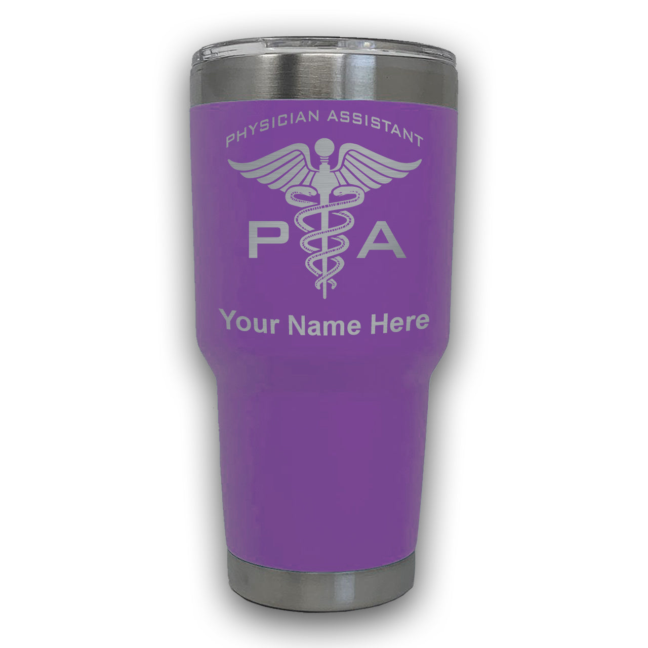 LaserGram 30oz Tumbler Mug, PA Physician Assistant, Personalized Engraving Included