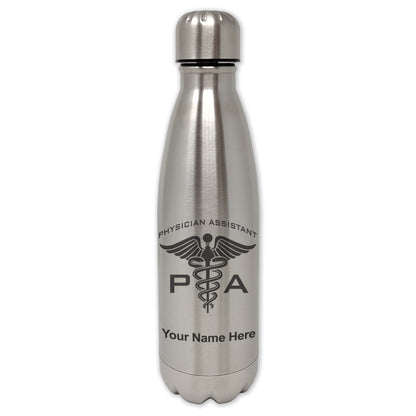 LaserGram Single Wall Water Bottle, PA Physician Assistant, Personalized Engraving Included