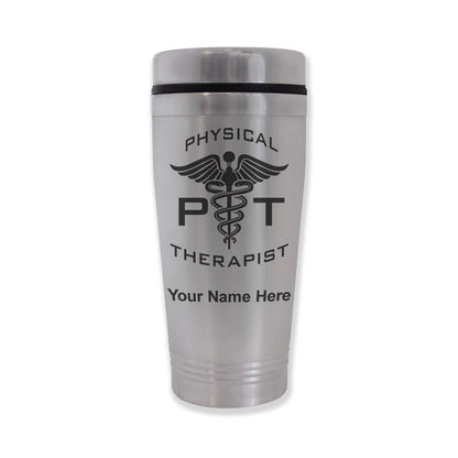 Commuter Travel Mug, PT Physical Therapist, Personalized Engraving Included