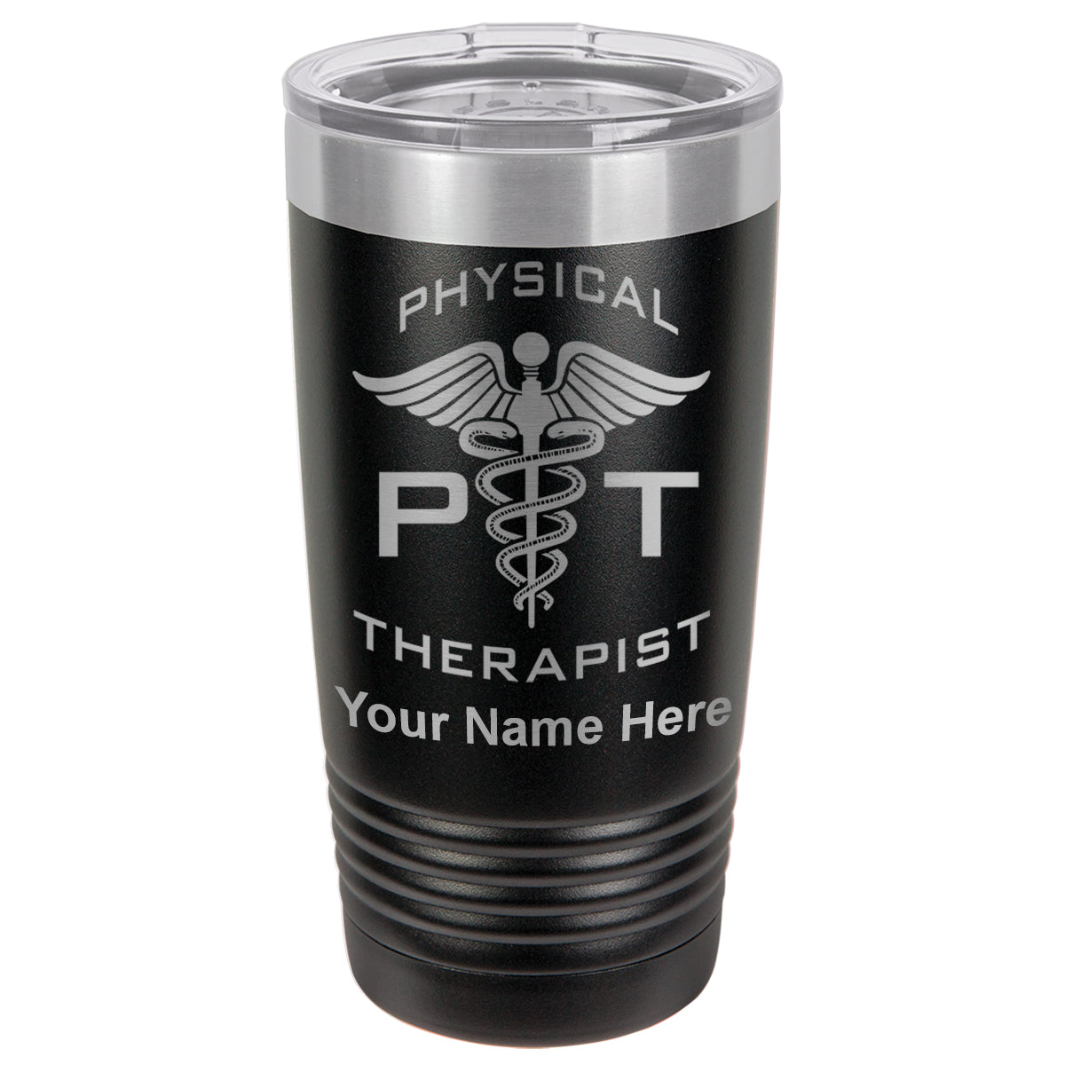 20oz Vacuum Insulated Tumbler Mug, PT Physical Therapist, Personalized Engraving Included