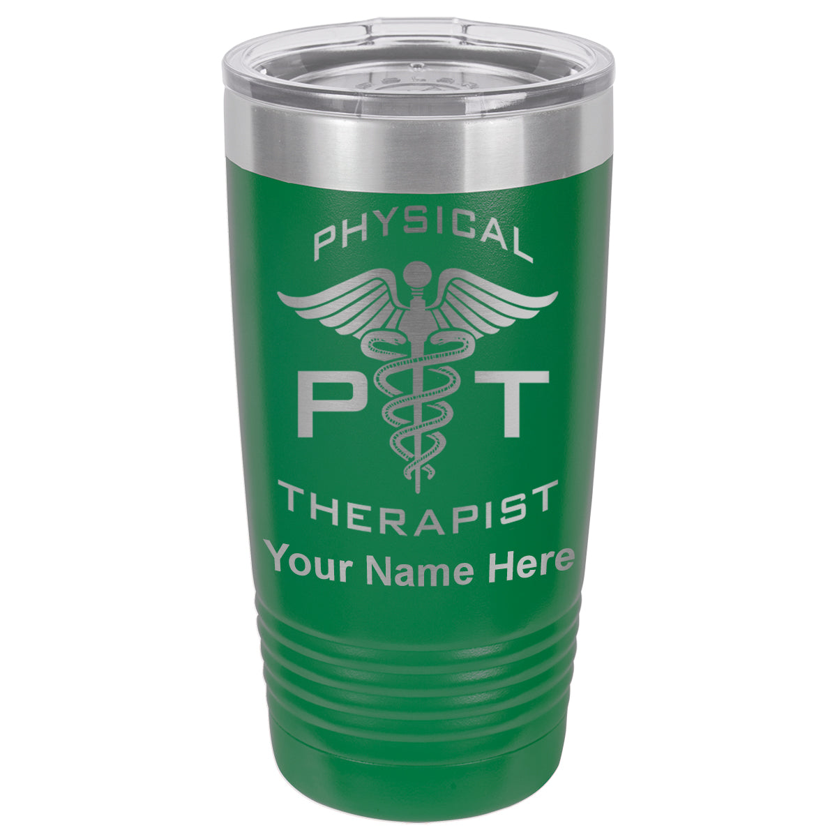 20oz Vacuum Insulated Tumbler Mug, PT Physical Therapist, Personalized Engraving Included