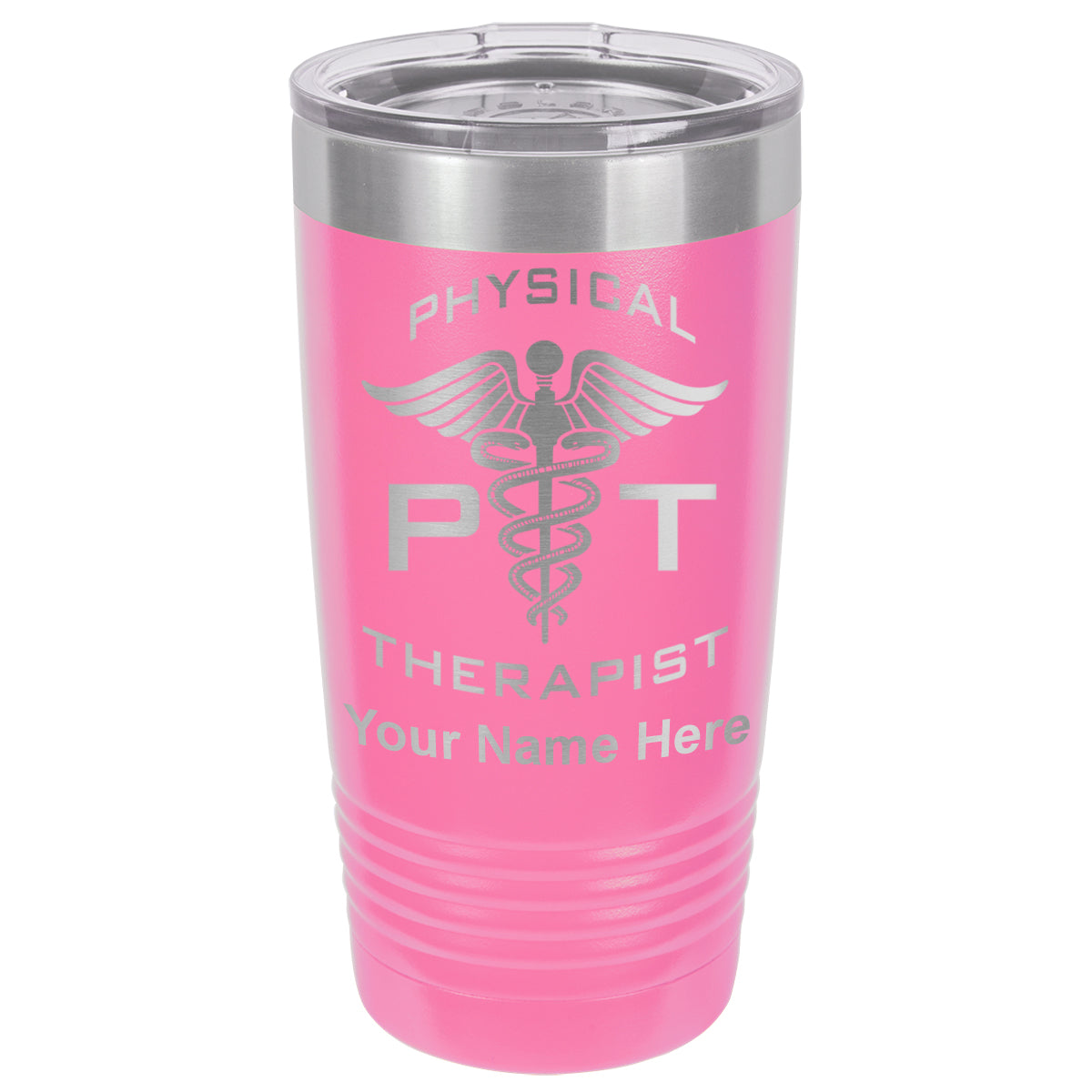 20oz Vacuum Insulated Tumbler Mug, PT Physical Therapist, Personalized Engraving Included
