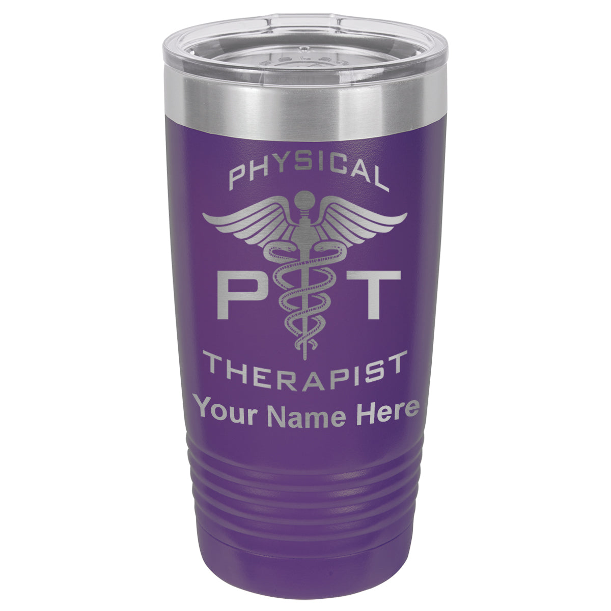 20oz Vacuum Insulated Tumbler Mug, PT Physical Therapist, Personalized Engraving Included