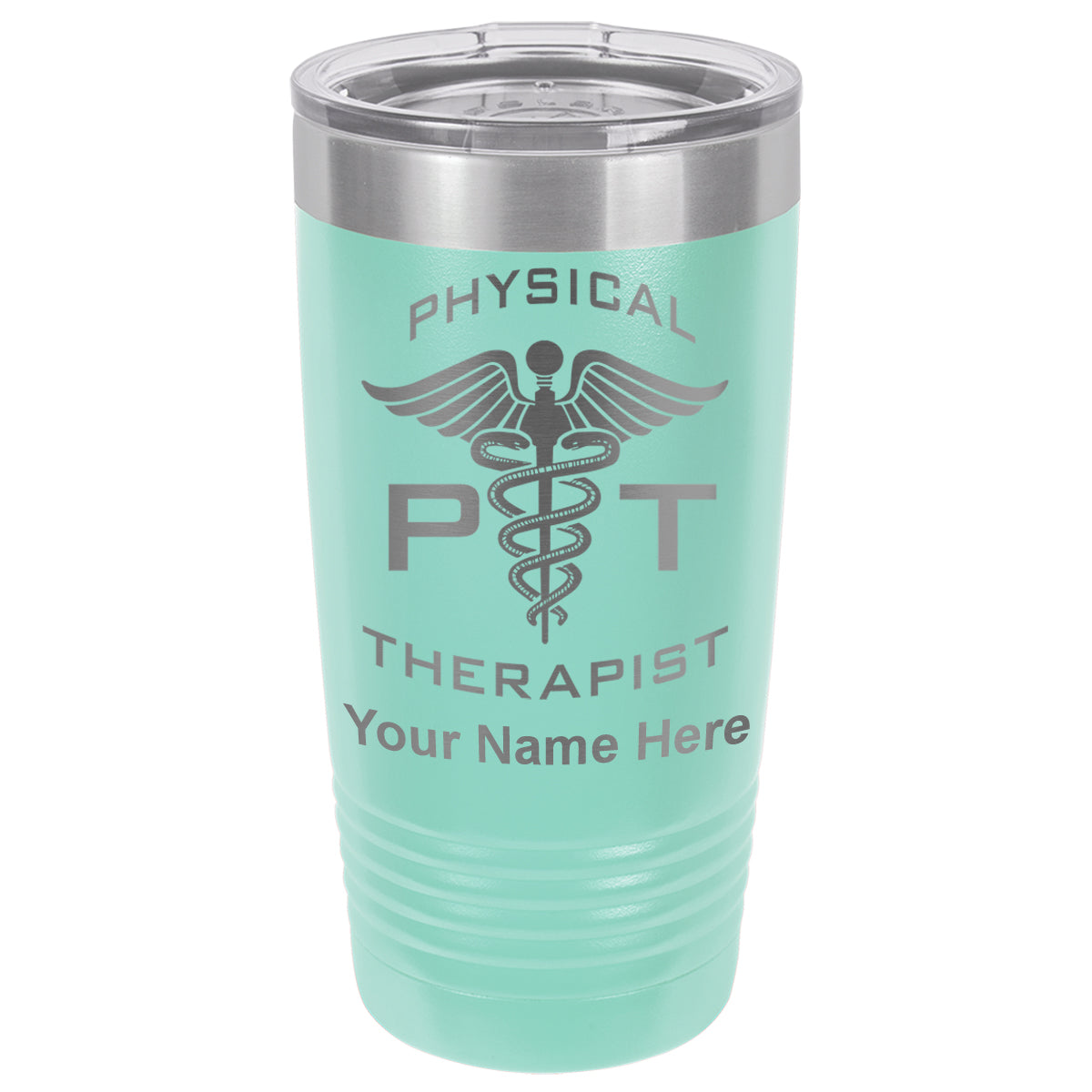 20oz Vacuum Insulated Tumbler Mug, PT Physical Therapist, Personalized Engraving Included