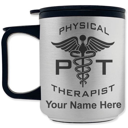 Coffee Travel Mug, PT Physical Therapist, Personalized Engraving Included