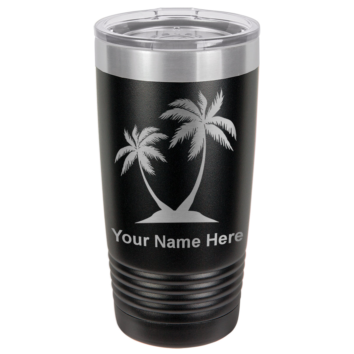 20oz Vacuum Insulated Tumbler Mug, Palm Trees, Personalized Engraving Included