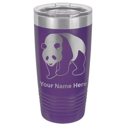 20oz Vacuum Insulated Tumbler Mug, Panda Bear, Personalized Engraving Included