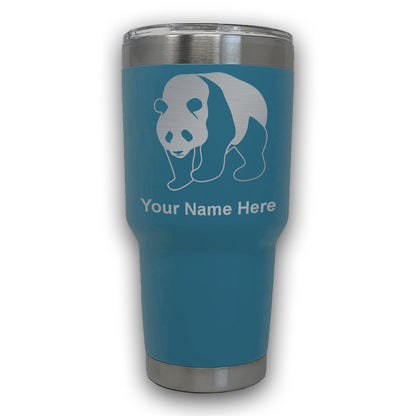 LaserGram 30oz Tumbler Mug, Panda Bear, Personalized Engraving Included