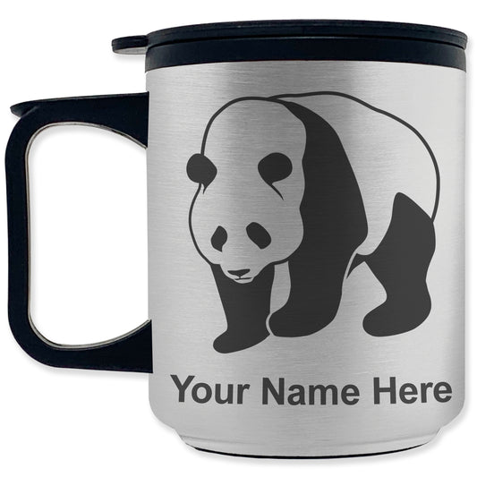 Coffee Travel Mug, Panda Bear, Personalized Engraving Included