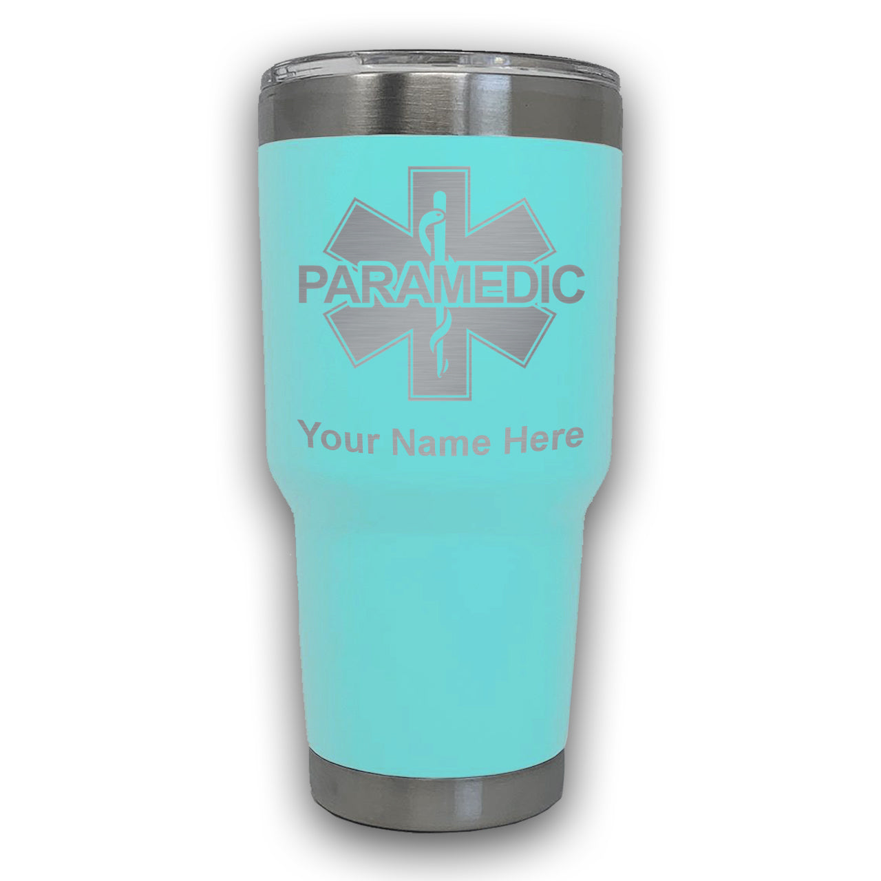 LaserGram 30oz Tumbler Mug, Paramedic, Personalized Engraving Included