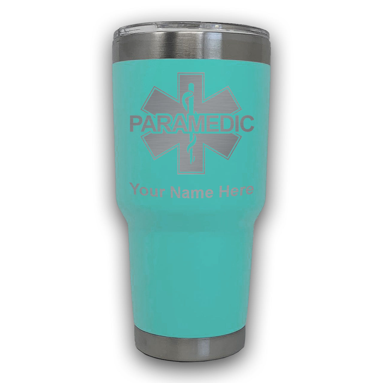 LaserGram 30oz Tumbler Mug, Paramedic, Personalized Engraving Included