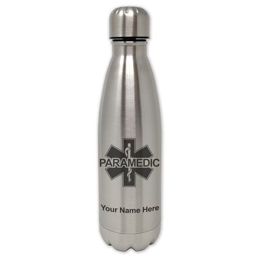 LaserGram Single Wall Water Bottle, Paramedic, Personalized Engraving Included