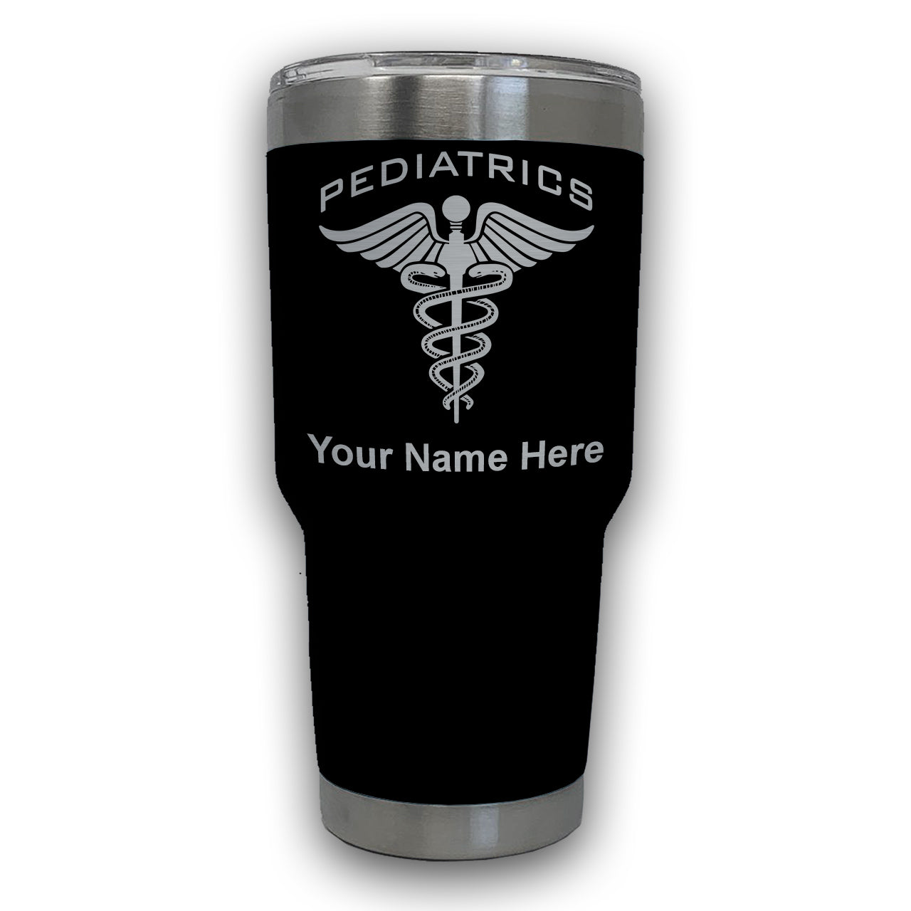 LaserGram 30oz Tumbler Mug, Pediatrics, Personalized Engraving Included