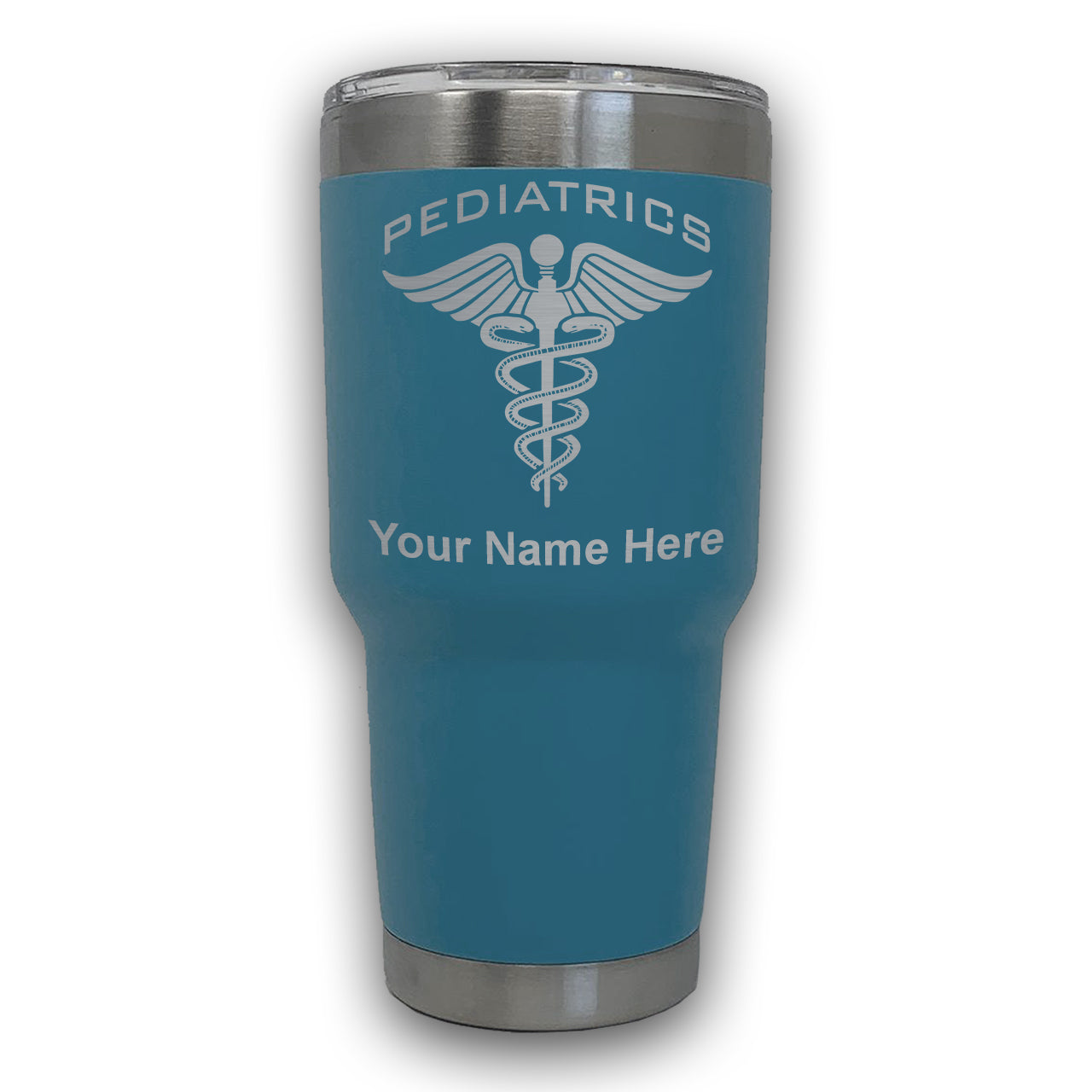 LaserGram 30oz Tumbler Mug, Pediatrics, Personalized Engraving Included