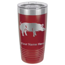 Load image into Gallery viewer, 20oz Vacuum Insulated Tumbler Mug, Pig, Personalized Engraving Included
