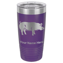 Load image into Gallery viewer, 20oz Vacuum Insulated Tumbler Mug, Pig, Personalized Engraving Included
