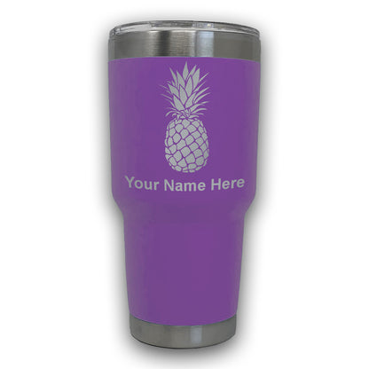 LaserGram 30oz Tumbler Mug, Pineapple, Personalized Engraving Included