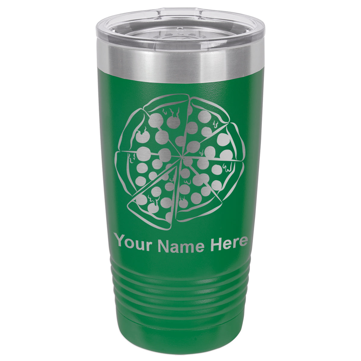 20oz Vacuum Insulated Tumbler Mug, Pizza, Personalized Engraving Included