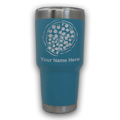 LaserGram 30oz Tumbler Mug, Pizza, Personalized Engraving Included