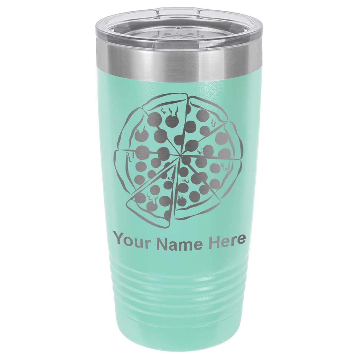 20oz Vacuum Insulated Tumbler Mug, Pizza, Personalized Engraving Included