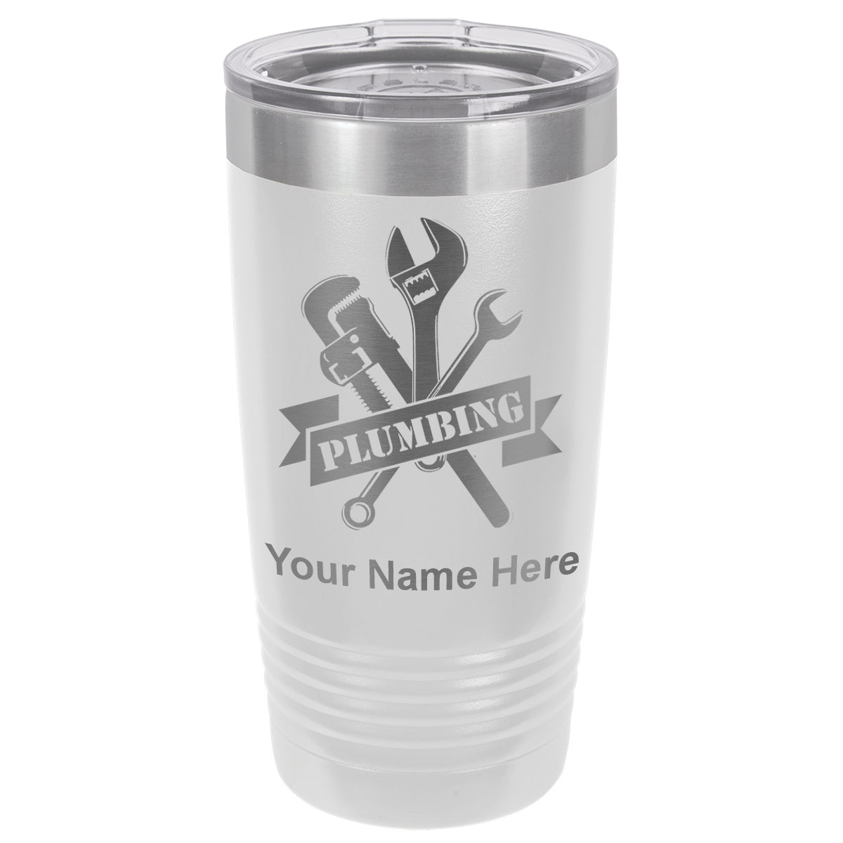 20oz Vacuum Insulated Tumbler Mug, Plumbing, Personalized Engraving Included