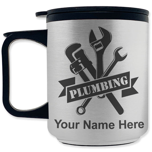 Coffee Travel Mug, Plumbing, Personalized Engraving Included