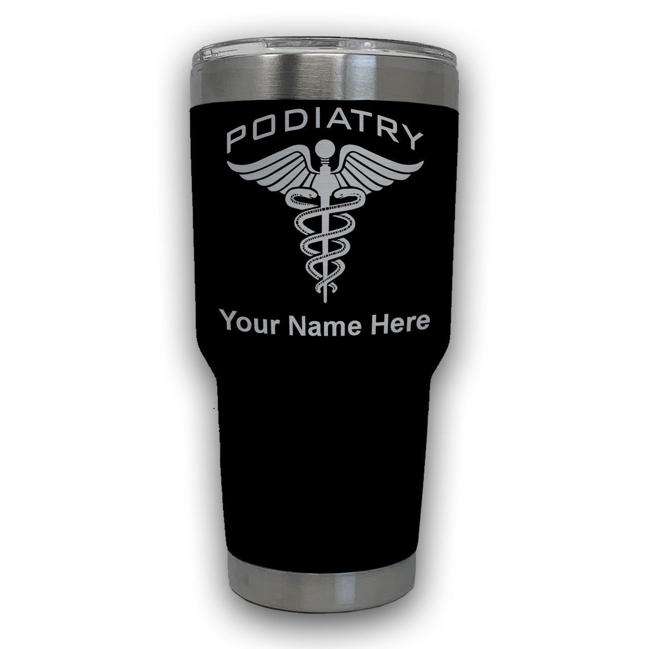 LaserGram 30oz Tumbler Mug, Podiatry, Personalized Engraving Included