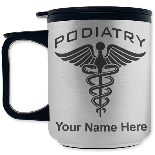 Coffee Travel Mug, Podiatry, Personalized Engraving Included