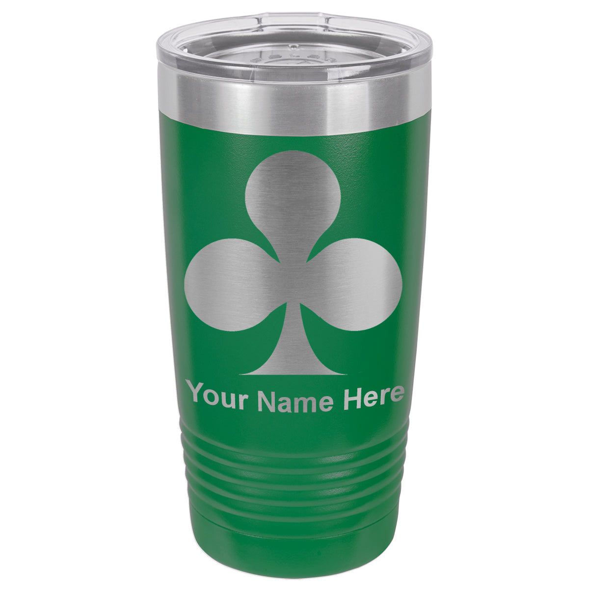 20oz Vacuum Insulated Tumbler Mug, Poker Clubs, Personalized Engraving Included