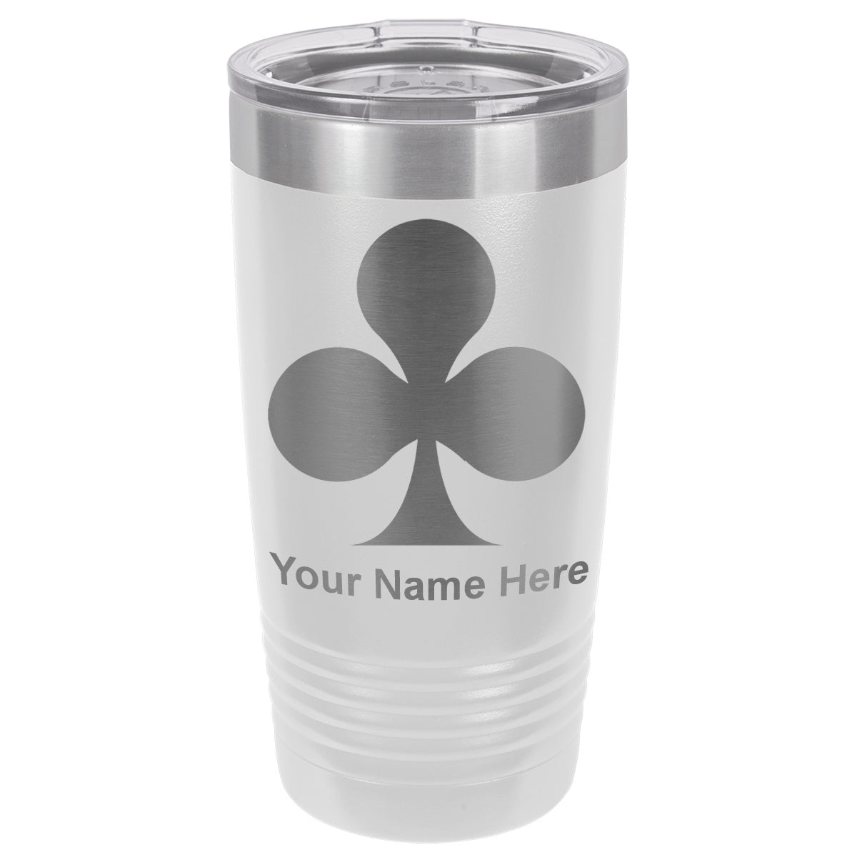 20oz Vacuum Insulated Tumbler Mug, Poker Clubs, Personalized Engraving Included