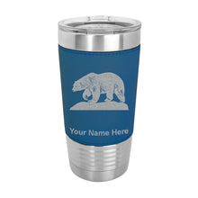 Load image into Gallery viewer, 20oz Faux Leather Tumbler Mug, Polar Bear, Personalized Engraving Included - LaserGram Custom Engraved Gifts
