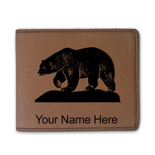 Load image into Gallery viewer, Faux Leather Bi-Fold Wallet, Polar Bear, Personalized Engraving Included
