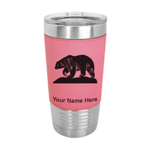 Load image into Gallery viewer, 20oz Faux Leather Tumbler Mug, Polar Bear, Personalized Engraving Included - LaserGram Custom Engraved Gifts
